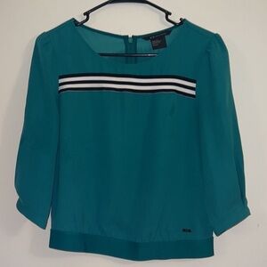 Armani Exchange Teal Blouse